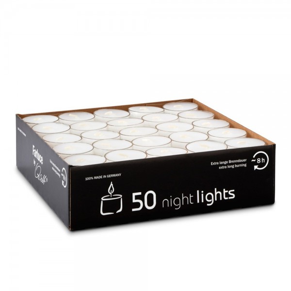 Teelichter Nightlights transparente Kappe 38 mm