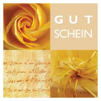 Gutschein-Klappkarte Rose gelb
