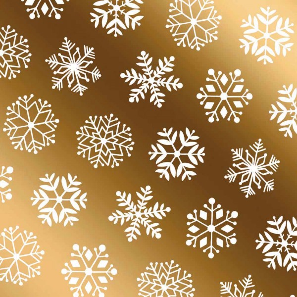 Geschenkpapier Rolle Schneeflocken Weihnachten 30cm 250Meter