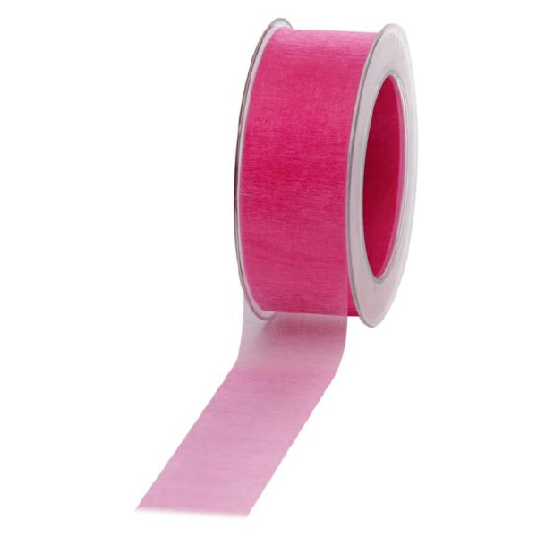 Geschenkband Chiffon 40mm/50Meter pink