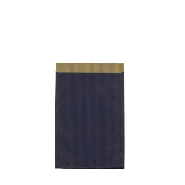 Geschenkflachbeutel 9,5x14cm Kraftpapier blau