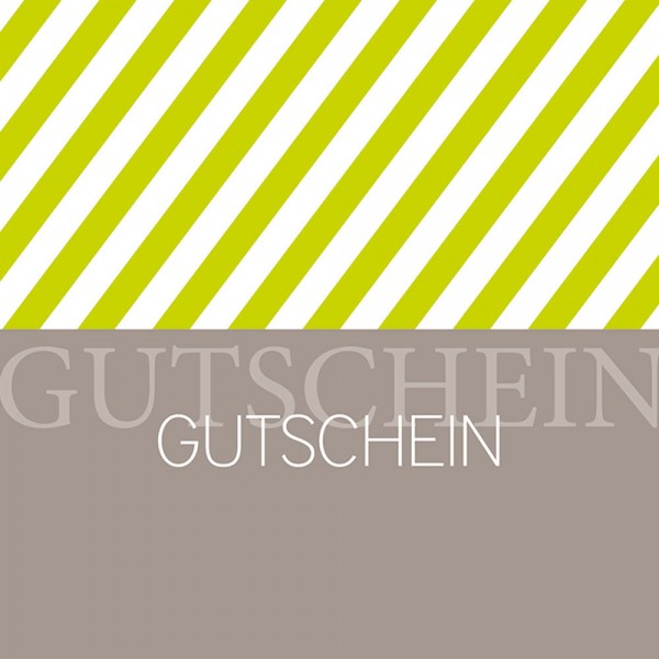 Gutschein-Klappkarte Stripes kiwi
